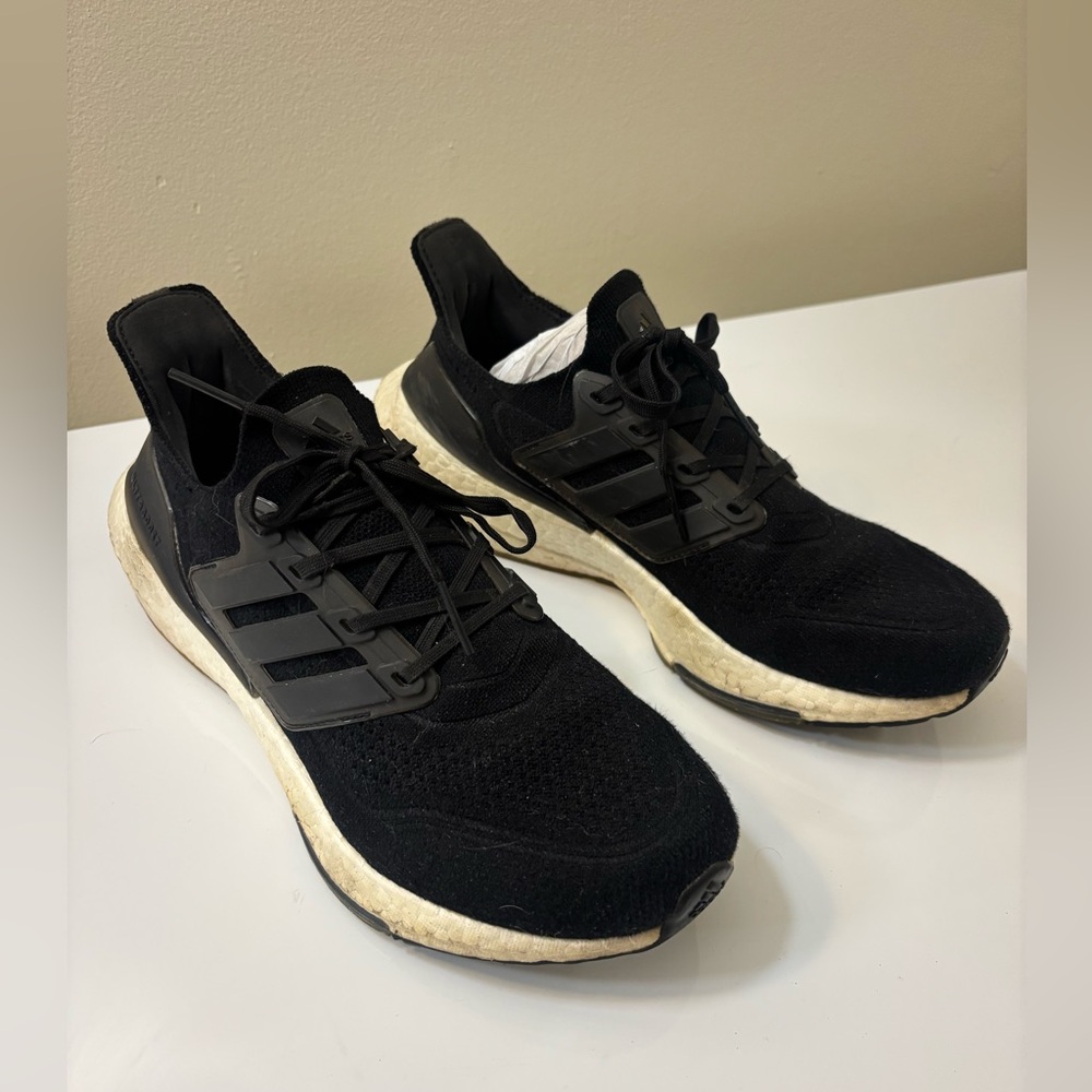 Adidas Ultraboost Black and White Running Sneakers